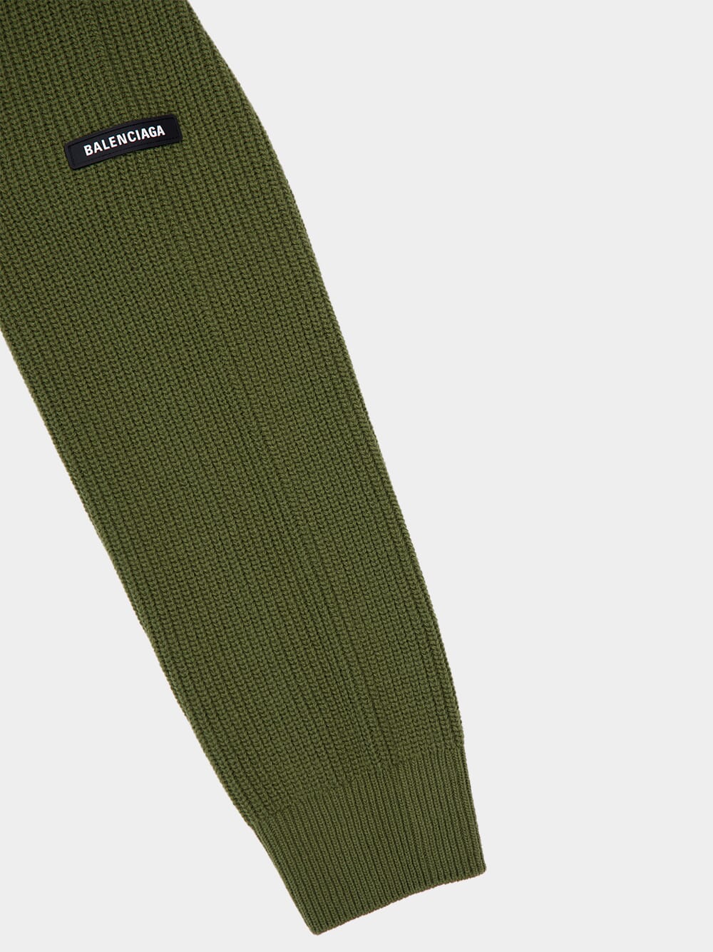 Khaki Green Wool Sweater - Image 4