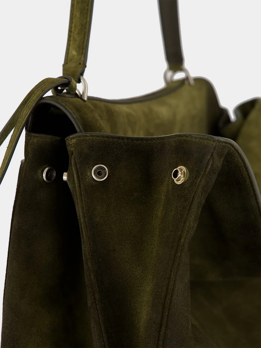 Khaki Rodeo Suede Medium Handbag - Image 10