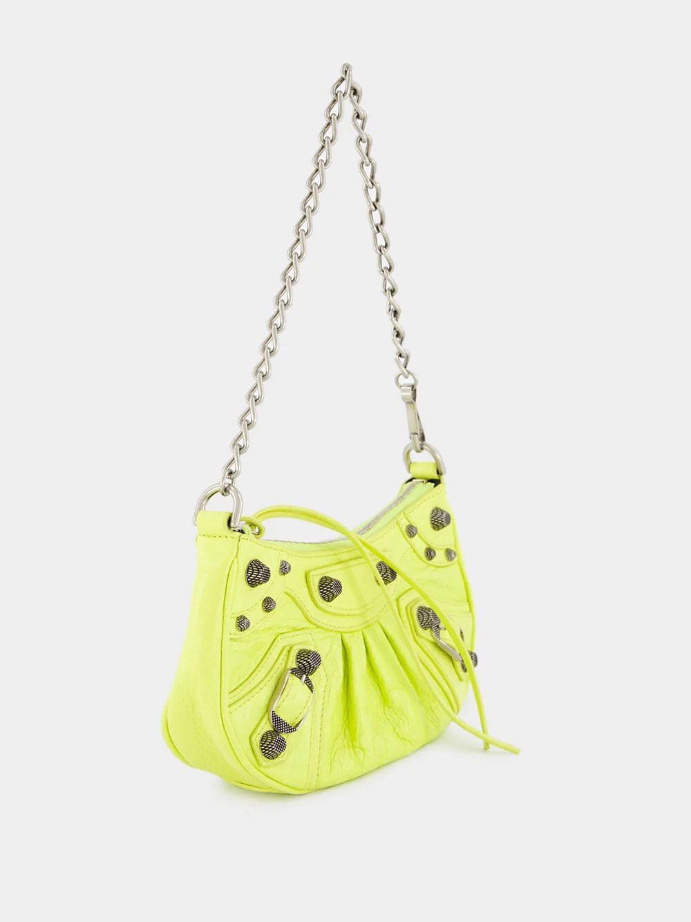 Le Cagole Mini Leather Bag With Chain - Image 2