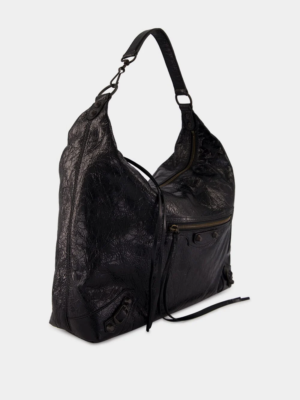 Le City Medium Hobo Bag in Black Lambskin - Image 3
