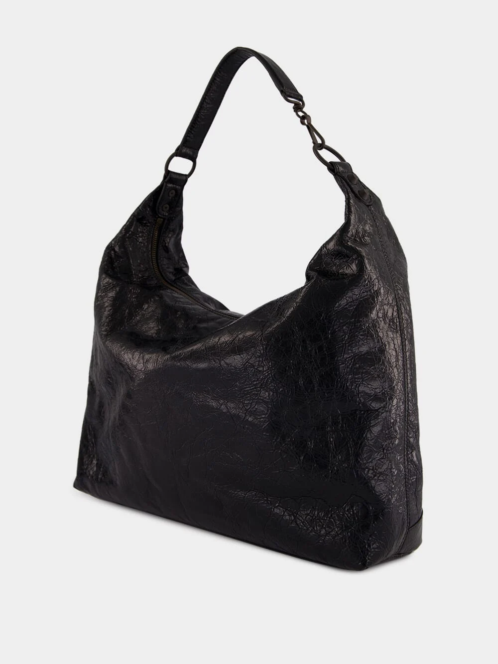 Le City Medium Hobo Bag in Black Lambskin - Image 5