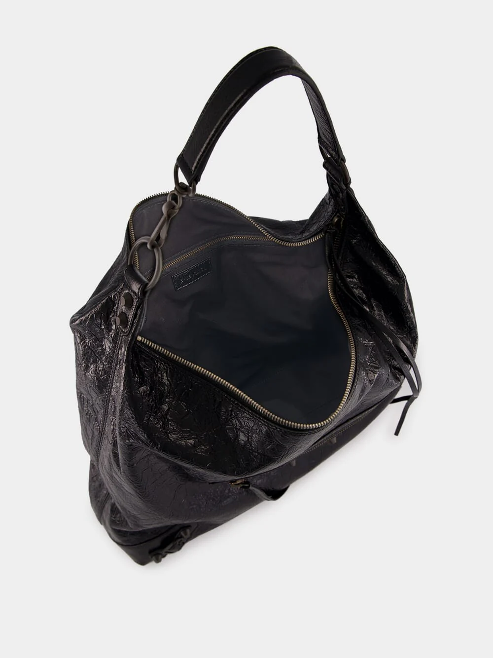 Le City Medium Hobo Bag in Black Lambskin - Image 6