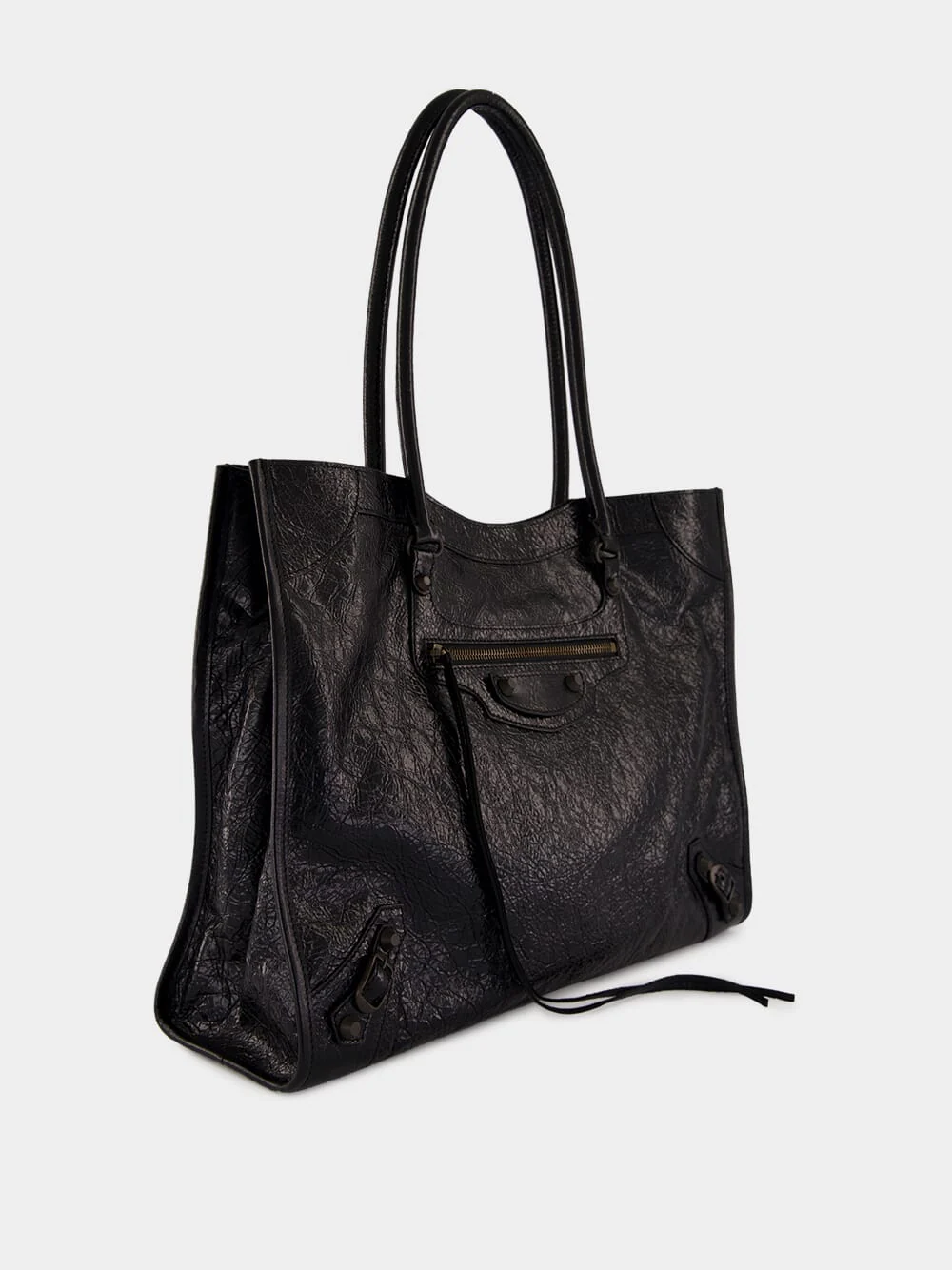 Le City Medium Tote Bag in Black Lambskin - Image 4