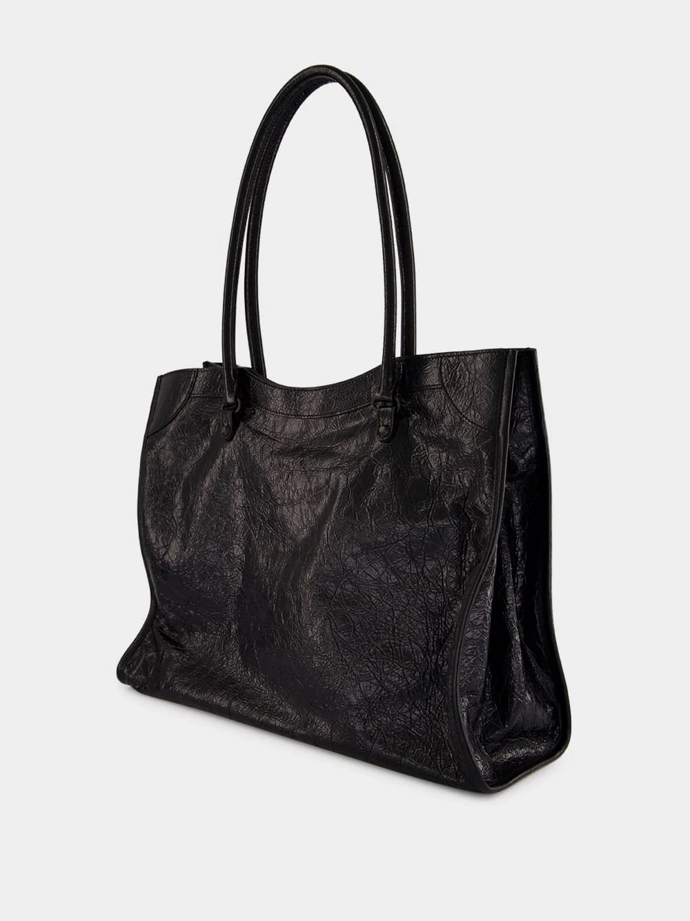 Le City Medium Tote Bag in Black Lambskin - Image 6