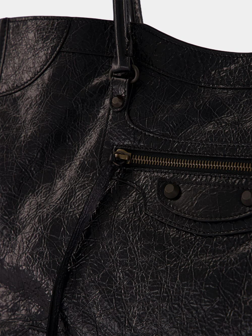 Le City Medium Tote Bag in Black Lambskin - Image 8