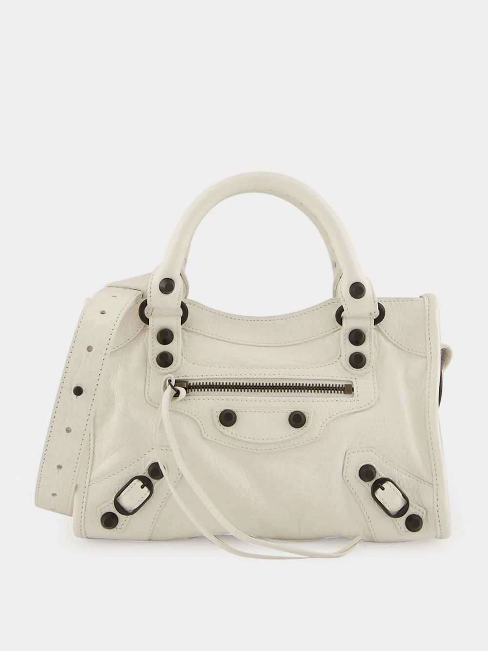 Le City Mini Bag in Optic White Lambskin Leatherskin