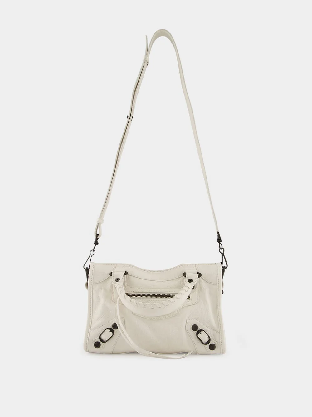 Le City Mini Bag in Optic White Lambskin Leatherskin - Image 3