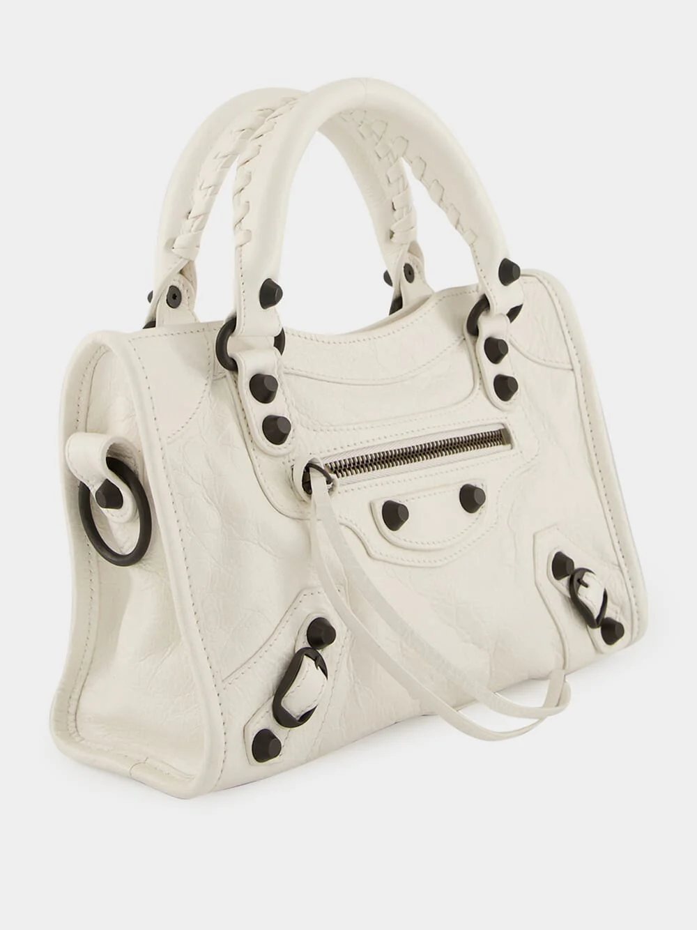 Le City Mini Bag in Optic White Lambskin Leatherskin - Image 5