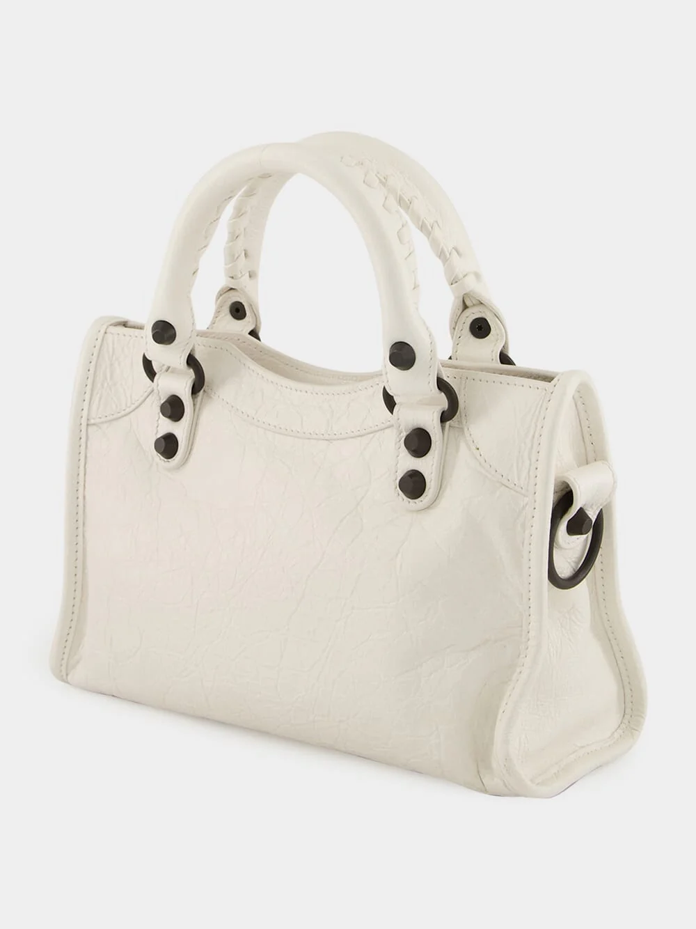 Le City Mini Bag in Optic White Lambskin Leatherskin - Image 7