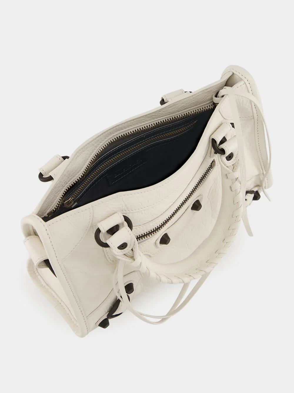Le City Mini Bag in Optic White Lambskin Leatherskin - Image 8