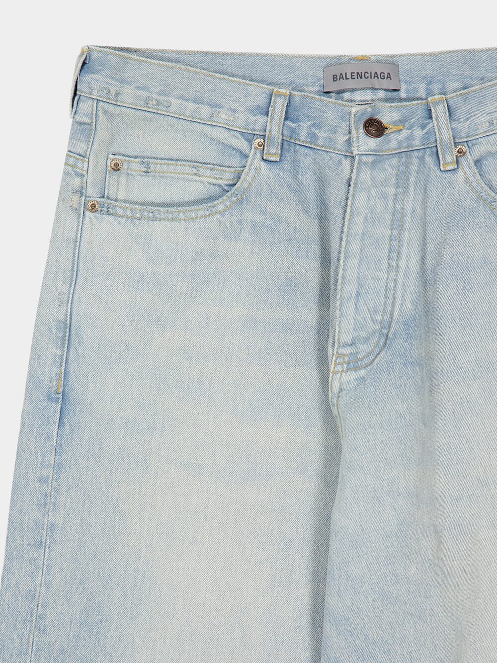 Light Blue Organic Cotton Japanese Twill Pants - Image 3