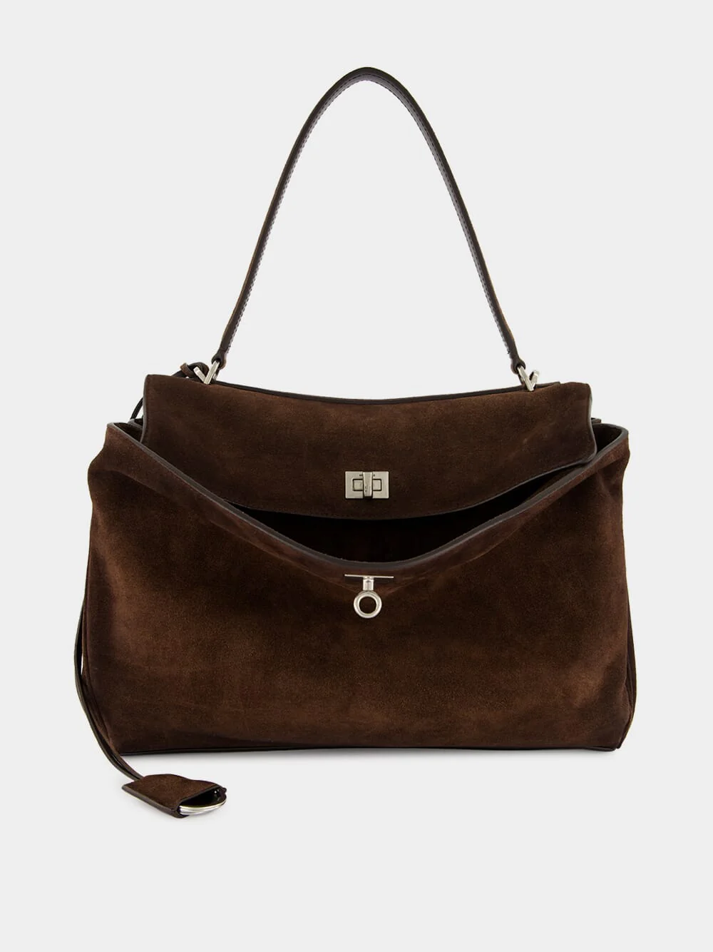 Light Espresso Rodeo Suede Medium Handbag