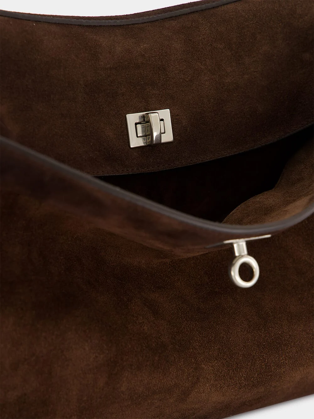 Light Espresso Rodeo Suede Medium Handbag - Image 10