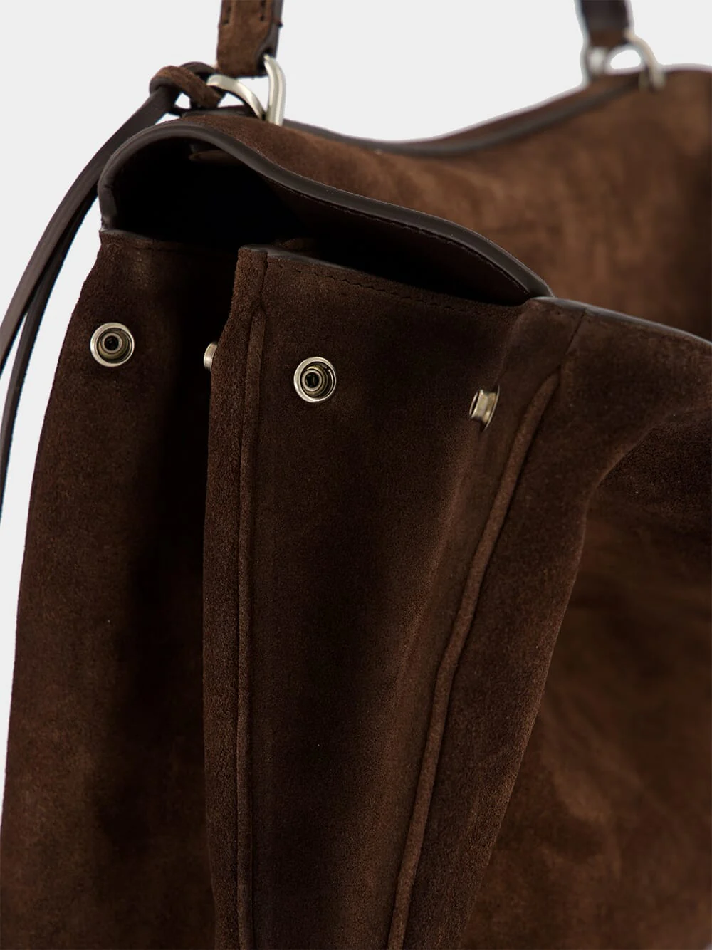 Light Espresso Rodeo Suede Medium Handbag - Image 11