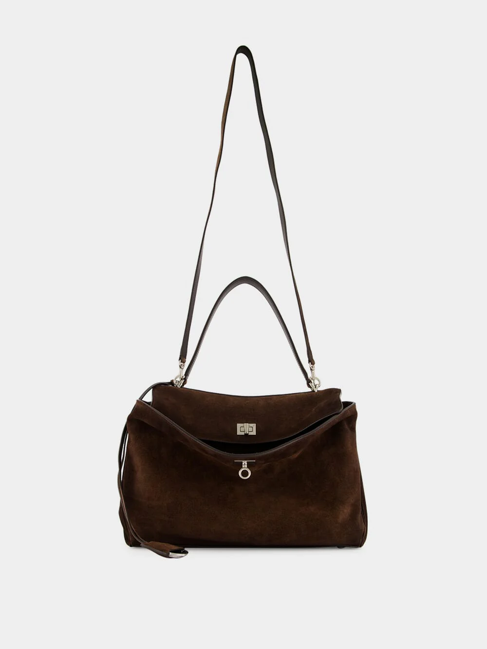 Light Espresso Rodeo Suede Medium Handbag - Image 3