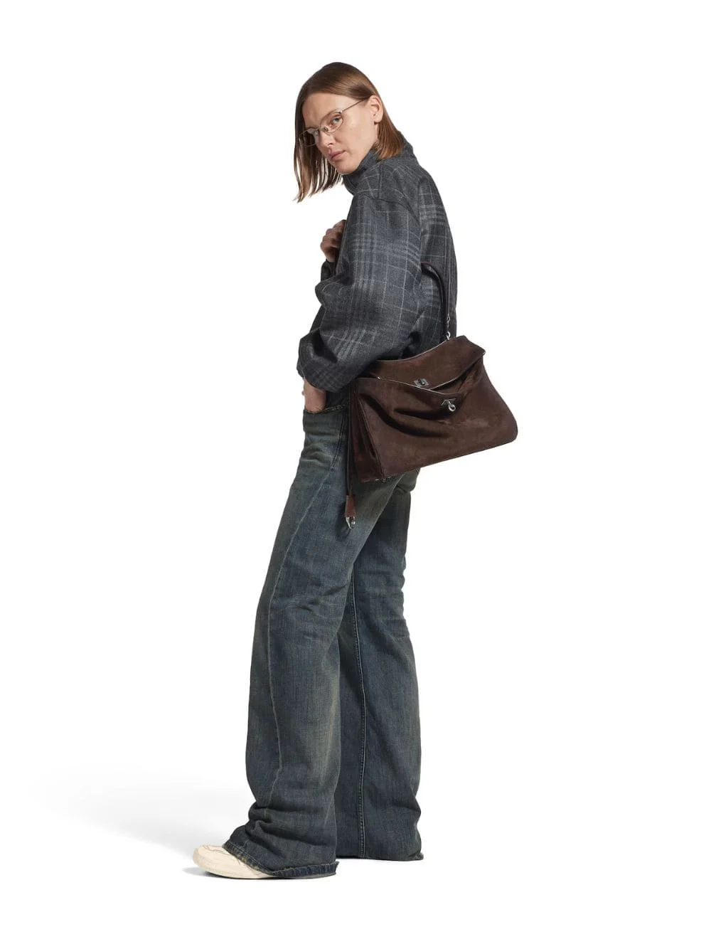 Light Espresso Rodeo Suede Medium Handbag - Image 4