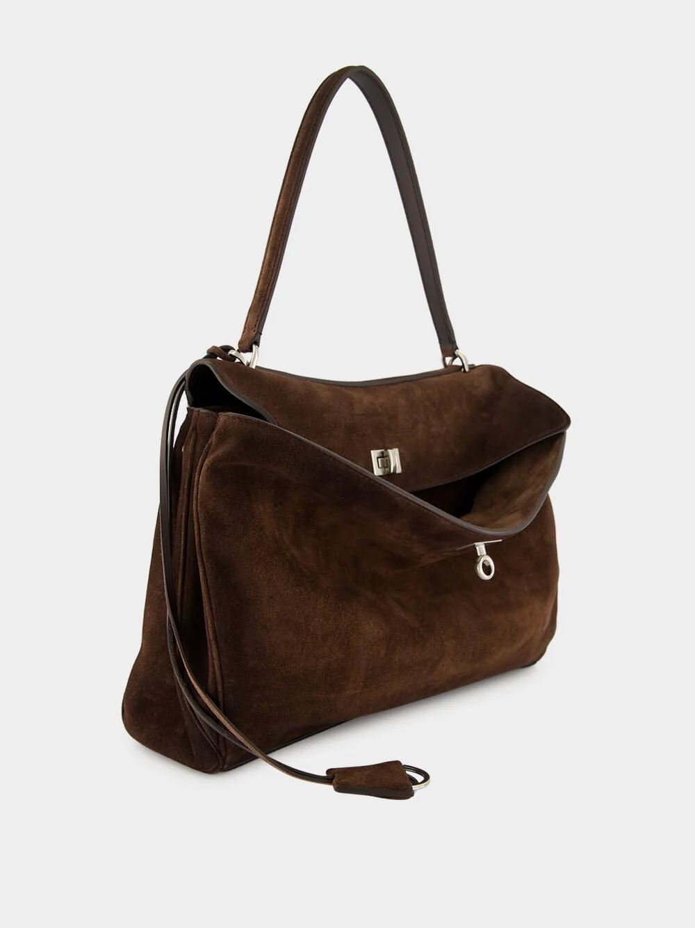 Light Espresso Rodeo Suede Medium Handbag - Image 5