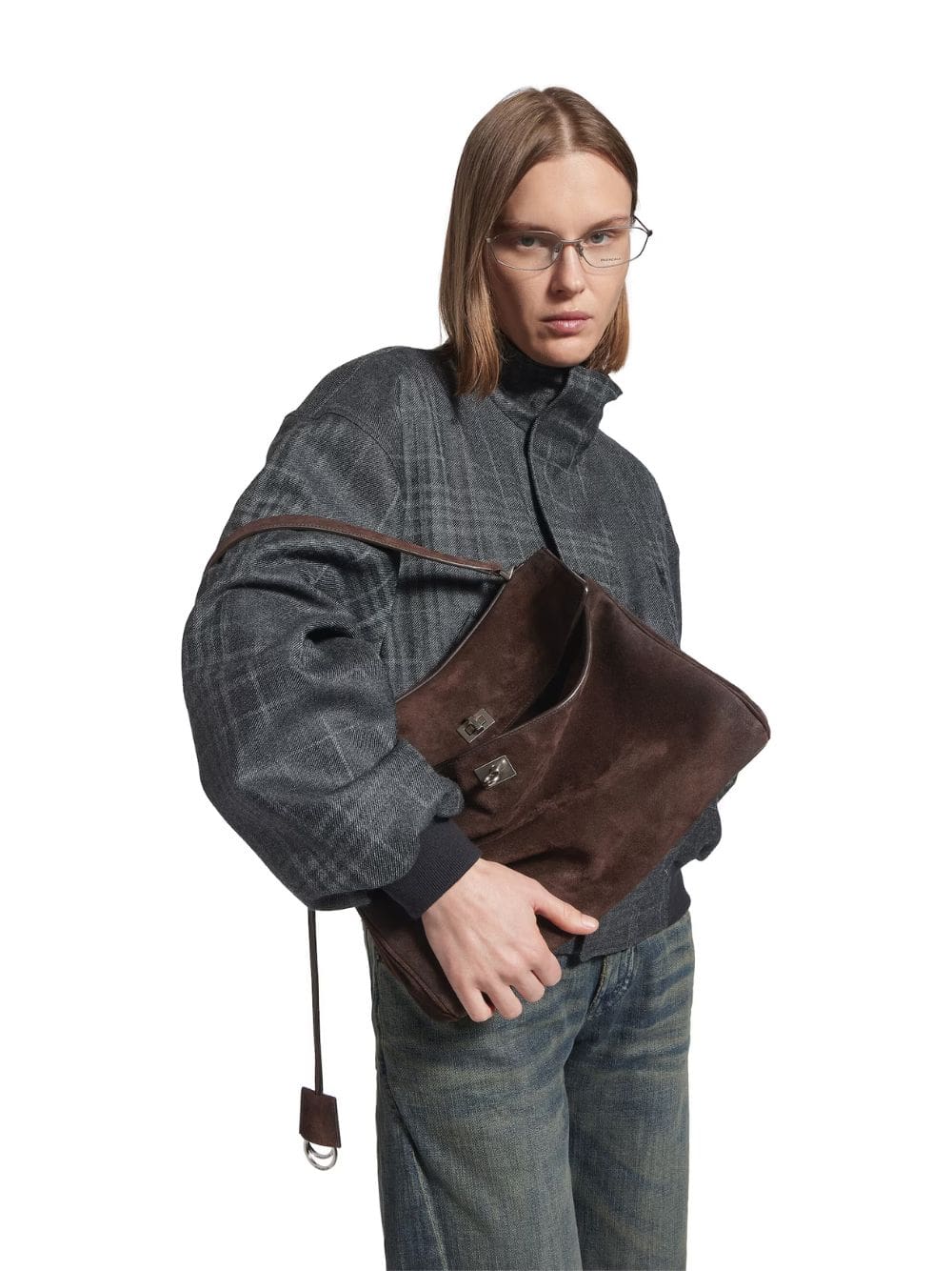 Light Espresso Rodeo Suede Medium Handbag - Image 6