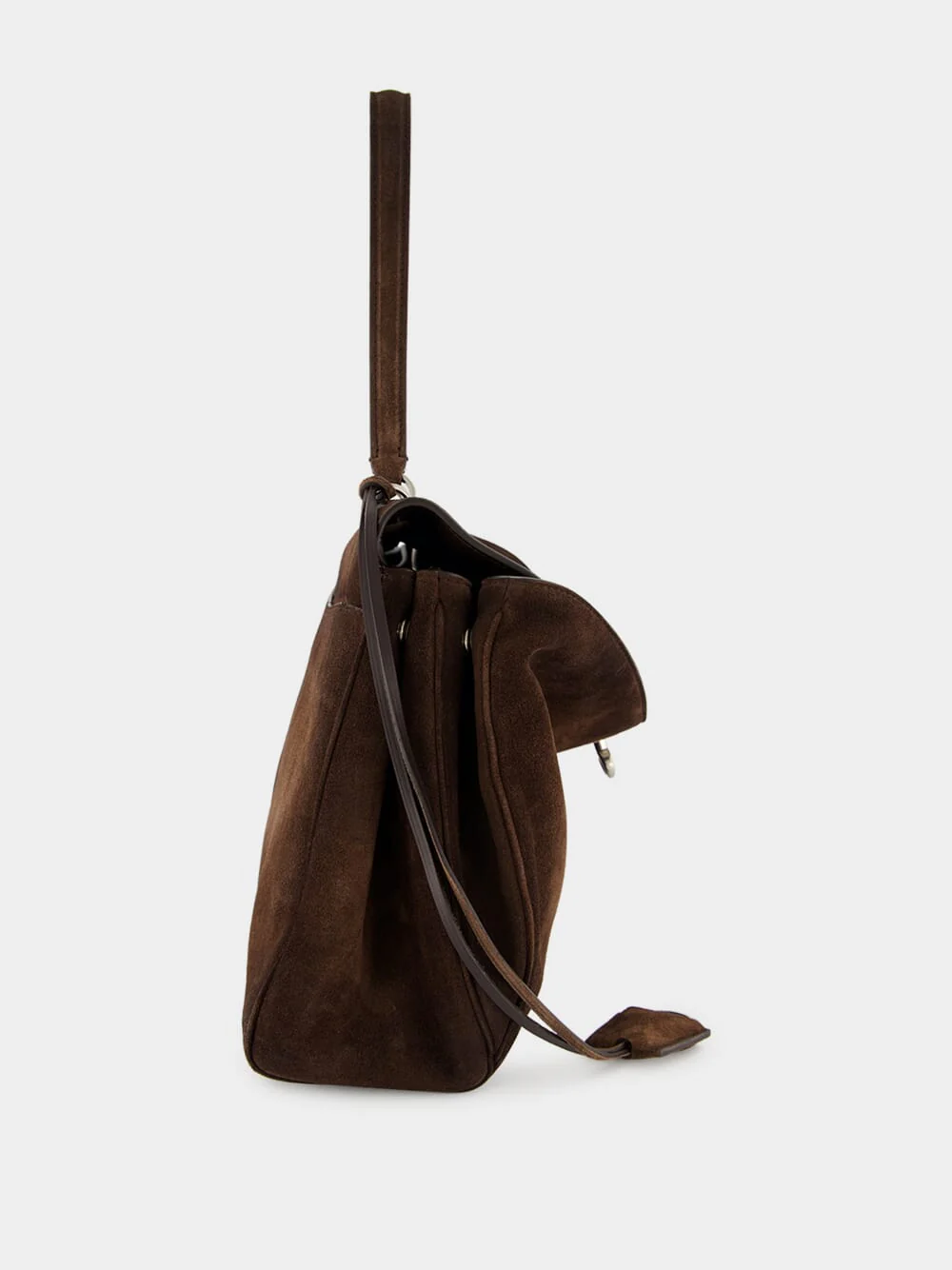 Light Espresso Rodeo Suede Medium Handbag - Image 7