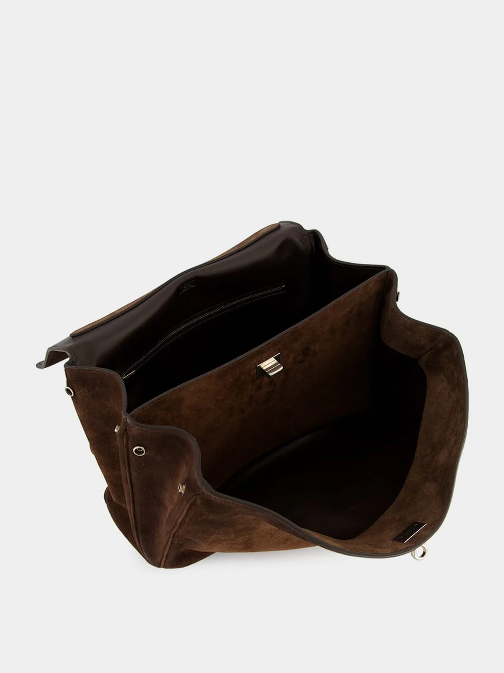 Light Espresso Rodeo Suede Medium Handbag - Image 9