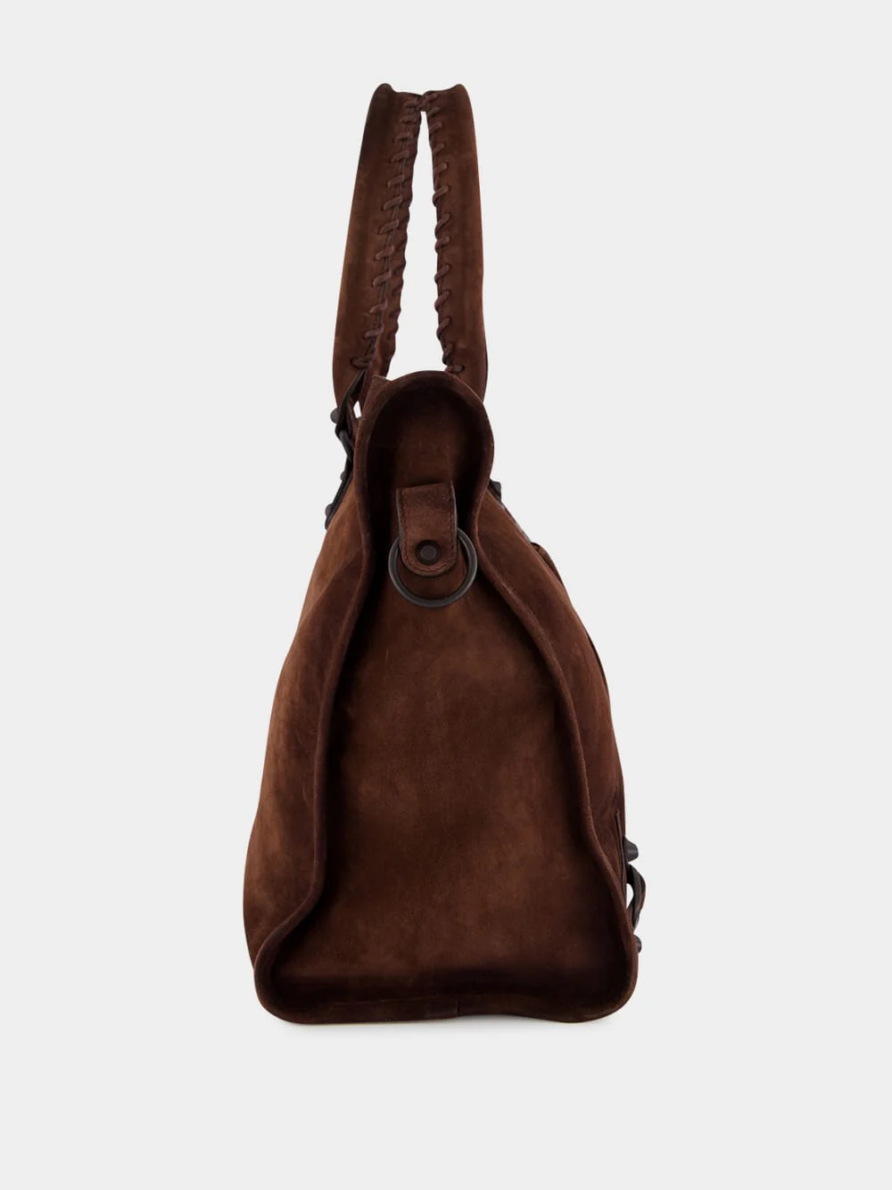 Light Espresso Suede Large City Bag - Image 5