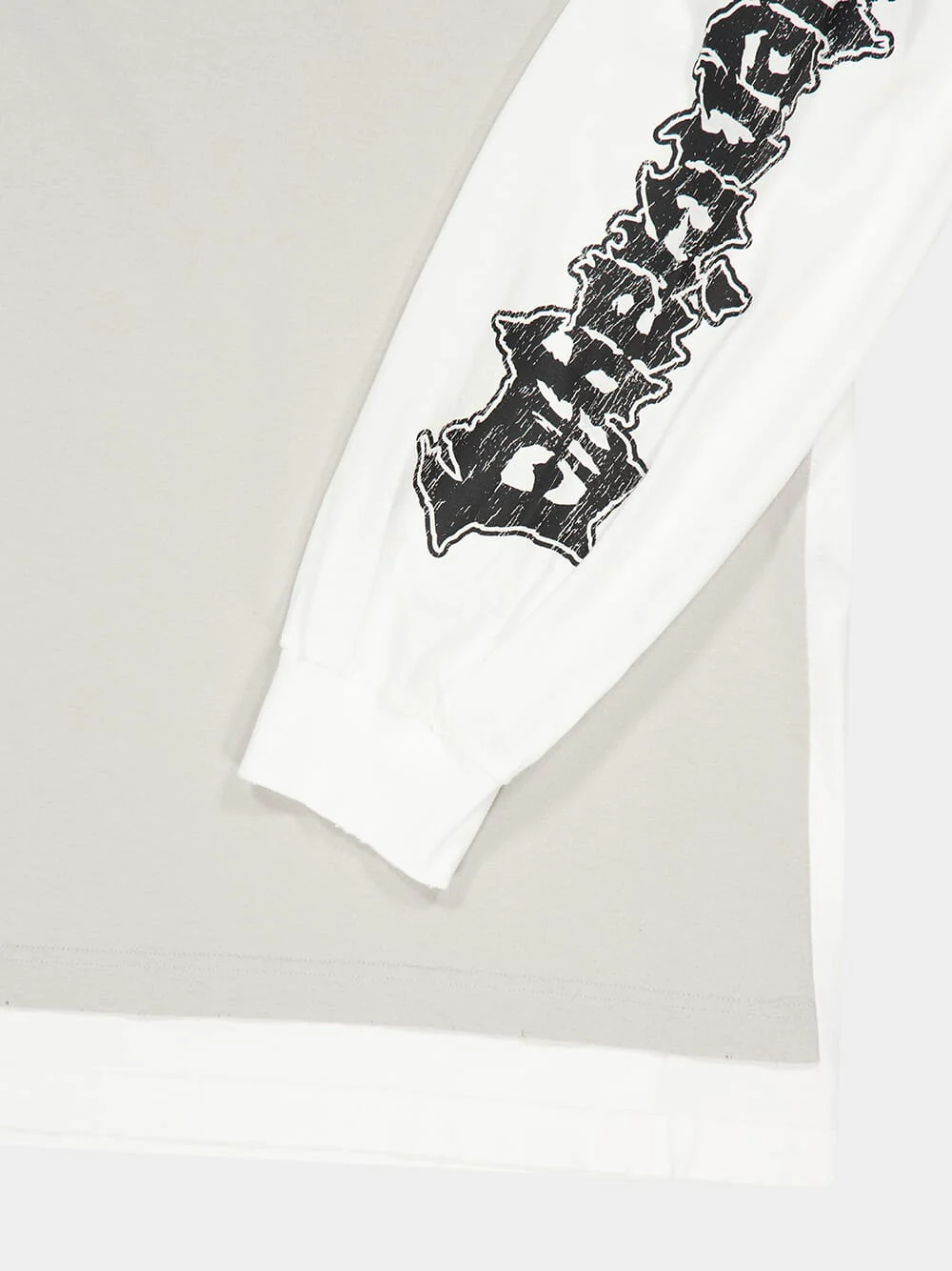 Light Grey and White Hybrid Double T-Shirt - Image 6