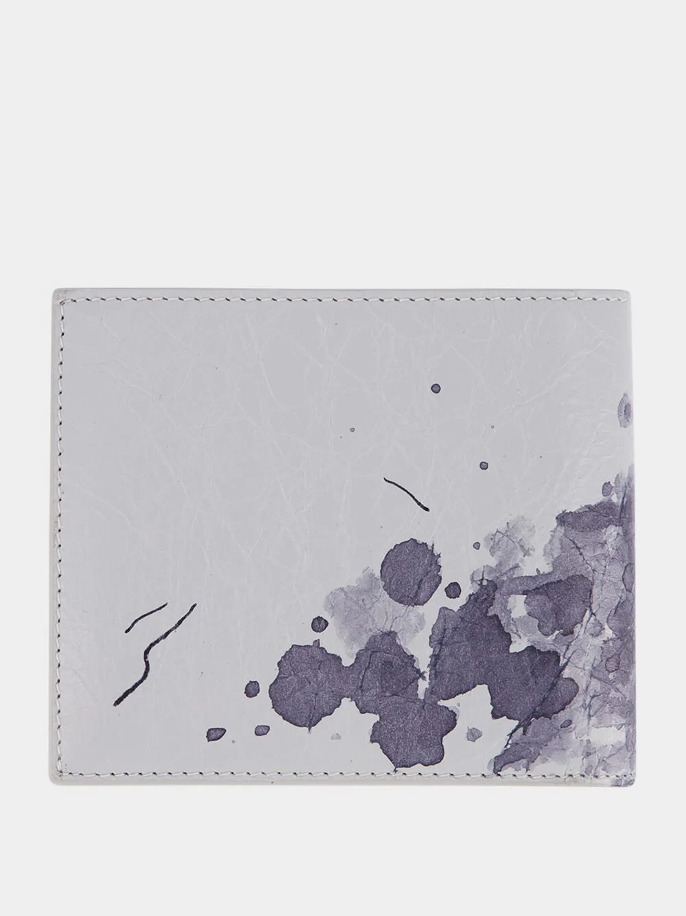 Light Grey Printed Leather Wallet - Image 2