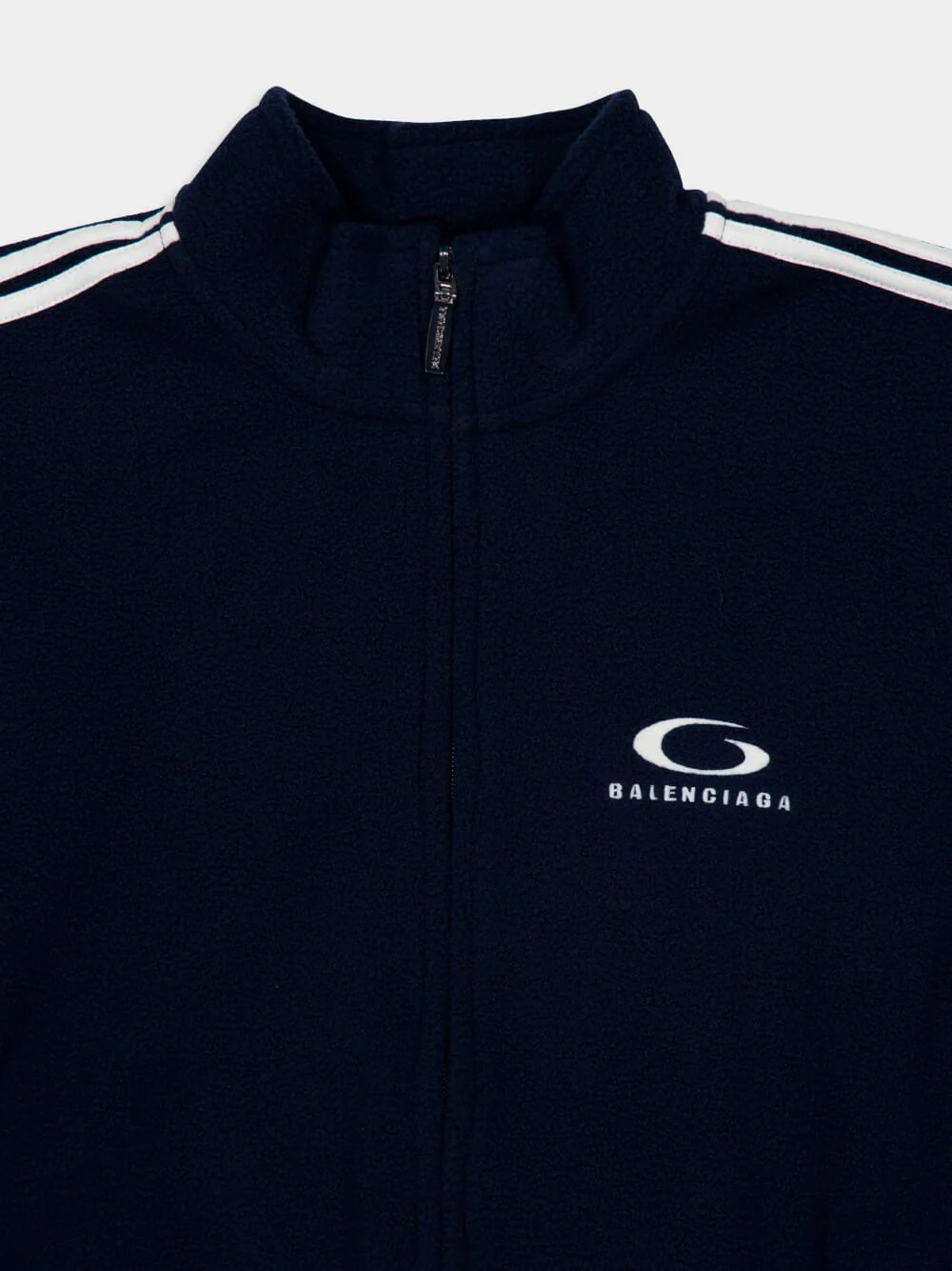 Loop Sports Icon Zip-Up Jacket in Navy and White - Image 5