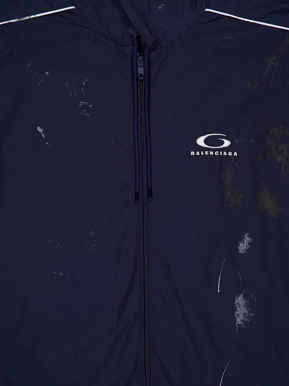 Marine Blue Tracksuit Poplin Techno Jacket - Image 3