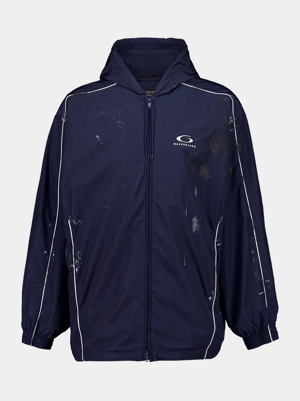 Marine Blue Tracksuit Poplin Techno Jacket - Image 5