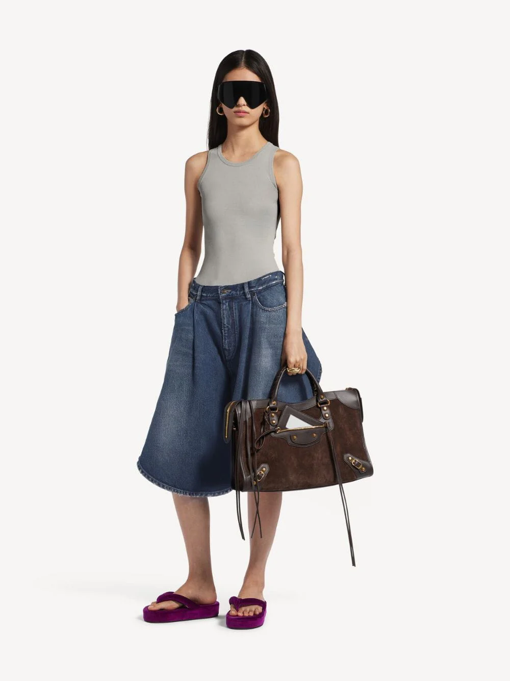 Moka Medium Leather City Bag - Image 2