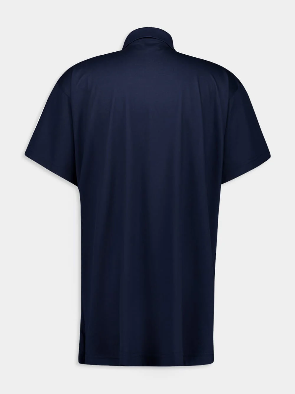 Navy Blue Intertwined Cotton Piqué Polo - Image 6