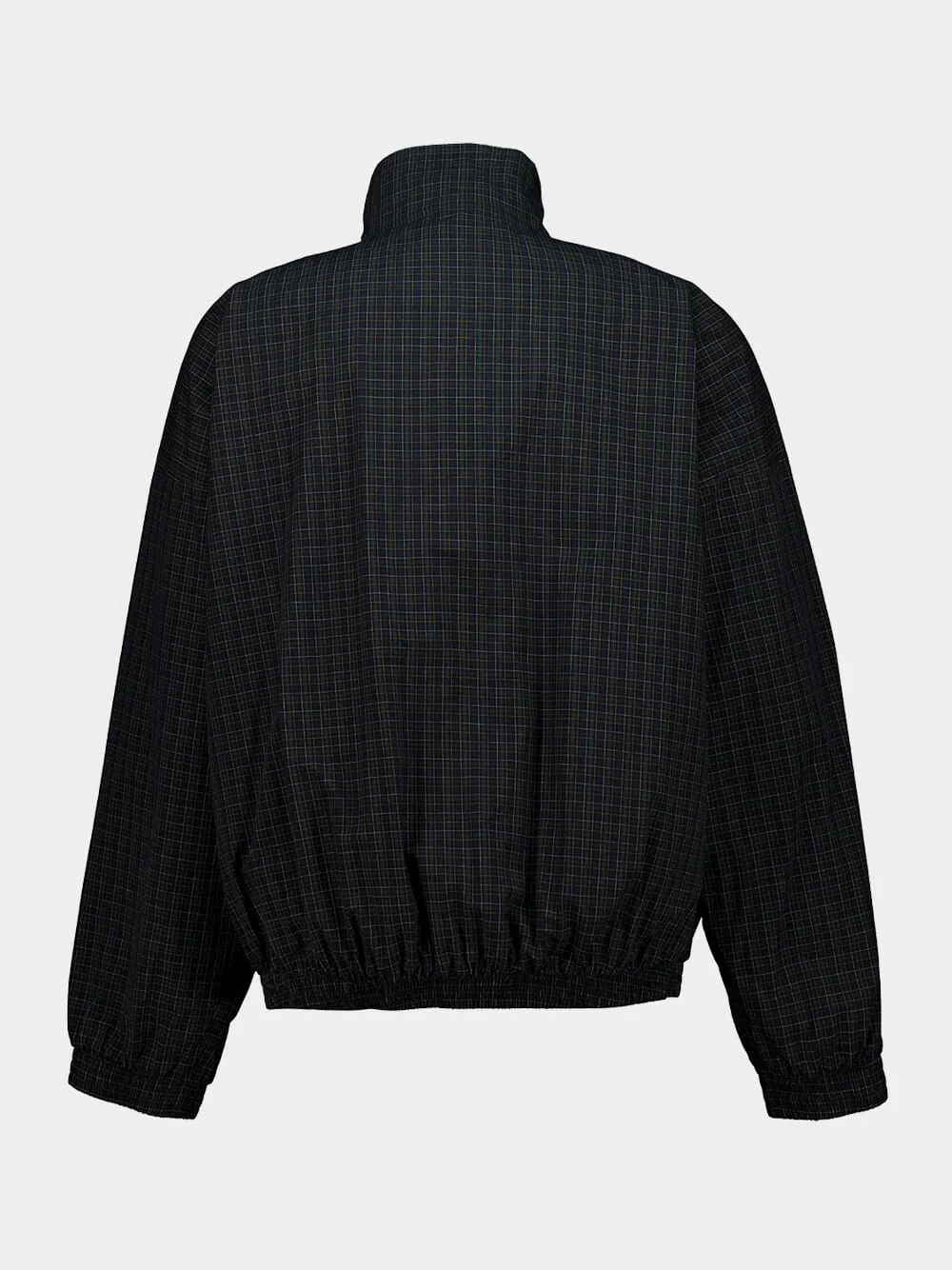 Navy Micro Tartan Track Jacket - Image 3