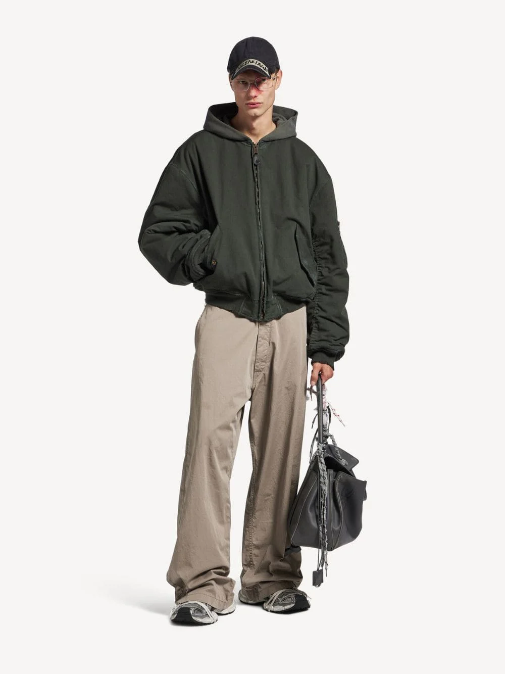 New Beige Cotton Workwear Pants - Image 2