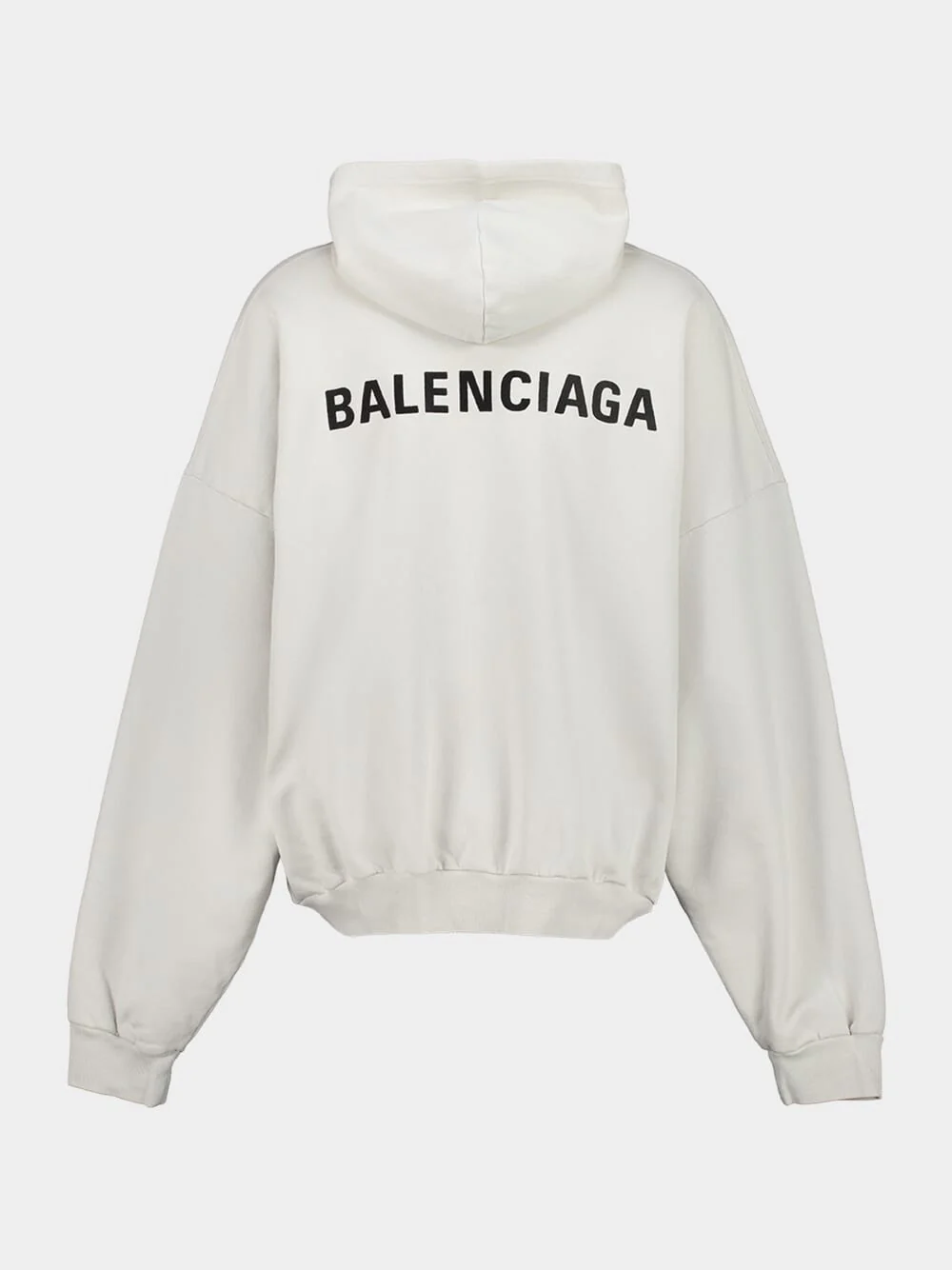 Off-White Cotton Back Polo with Hood - Image 2
