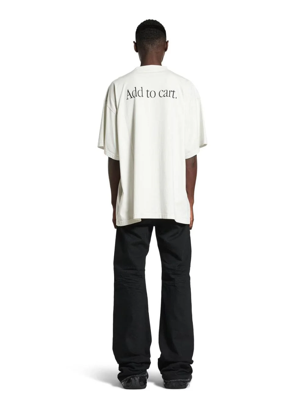 Oversized Basketball Sneaker T-Shirt in Dirty White - Image 4
