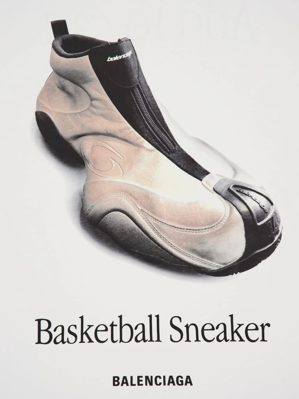 Oversized Basketball Sneaker T-Shirt in Dirty White - Image 5