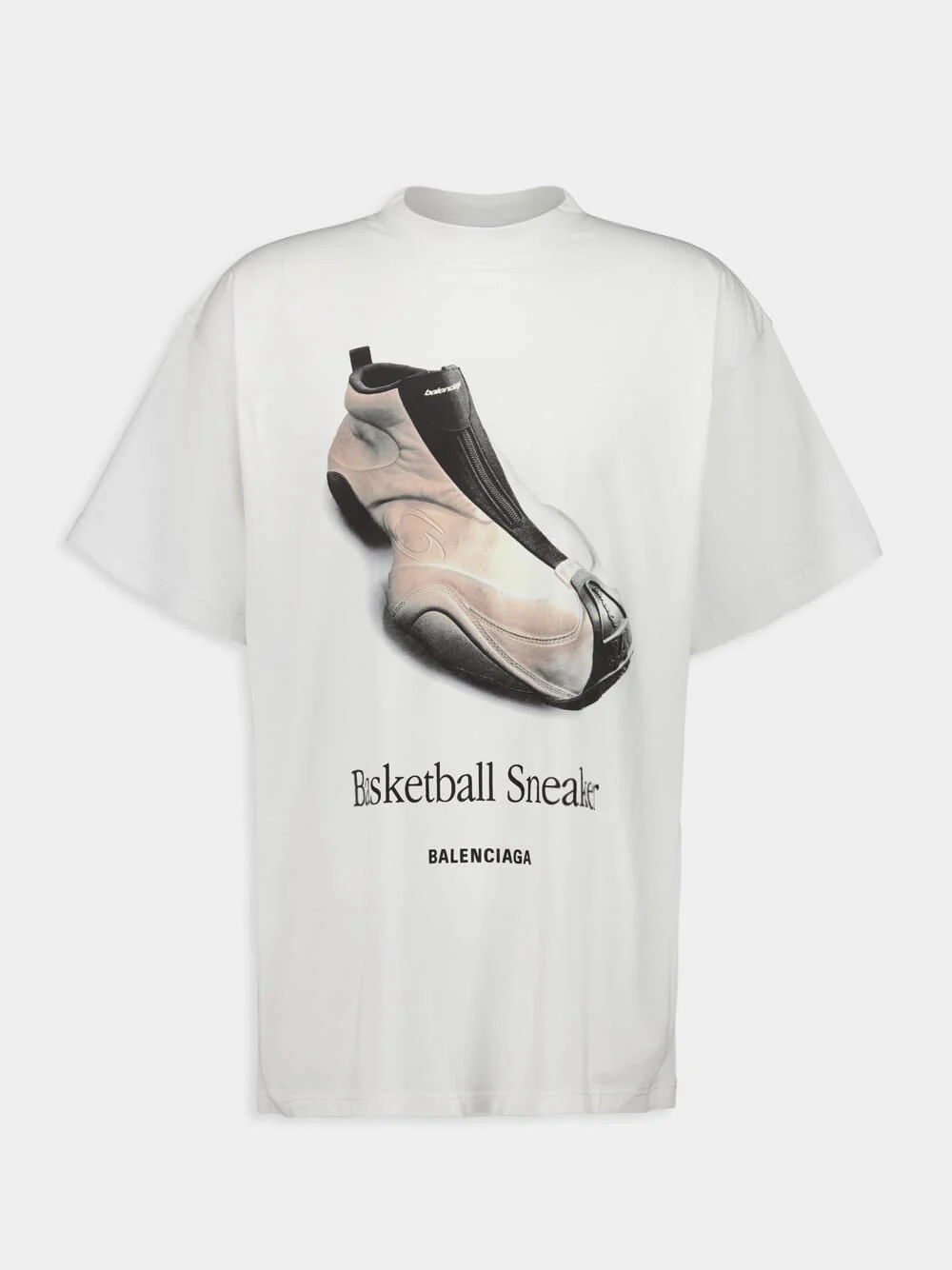 Oversized Basketball Sneaker T-Shirt in Dirty White - Image 7