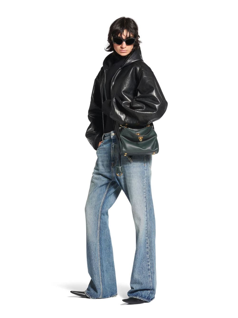 Rodeo Mini Handbag in Pine Green Calfskin - Image 2