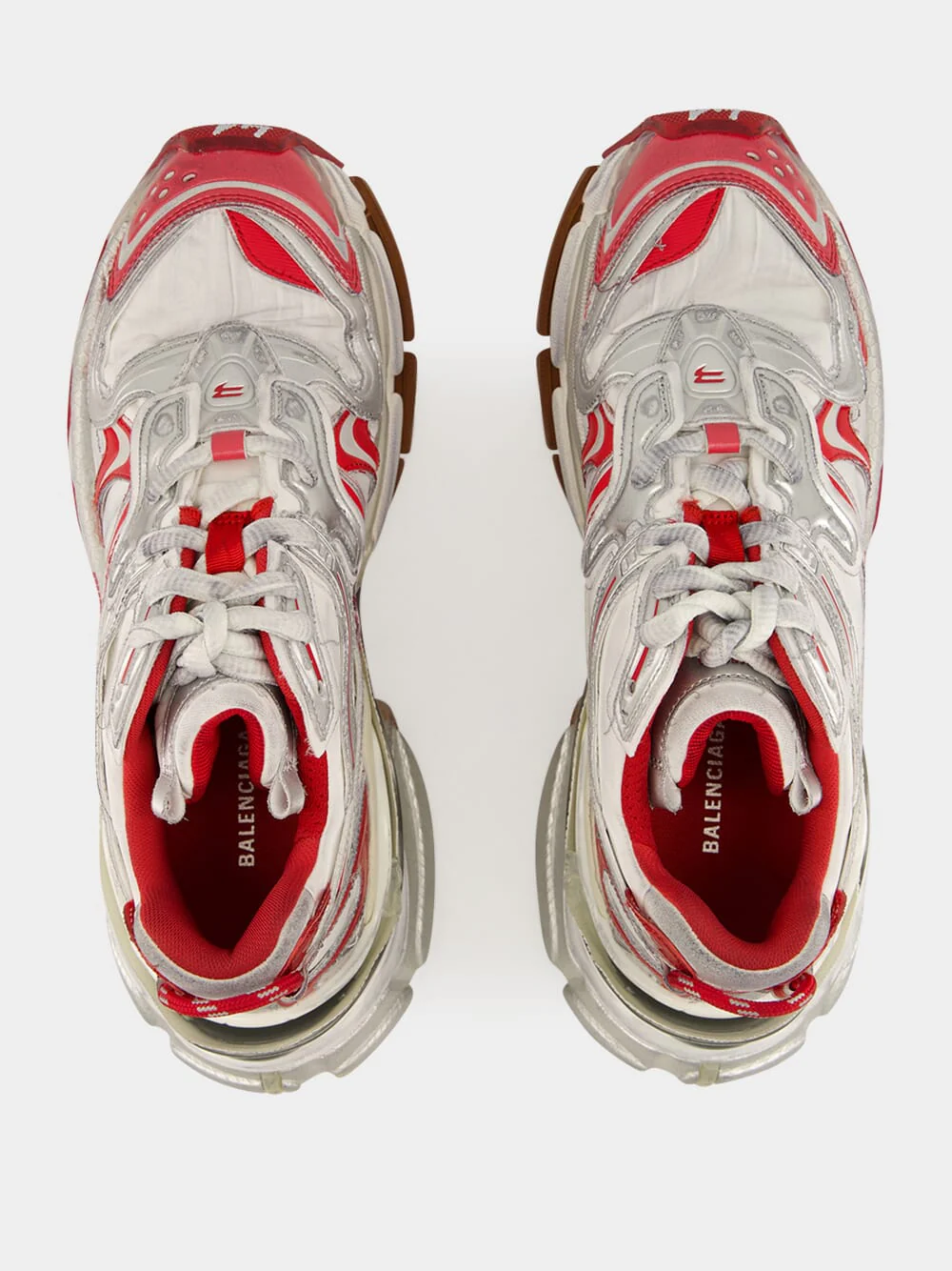 Runner 2.0 Sneakers in Off White and Red - Image 4