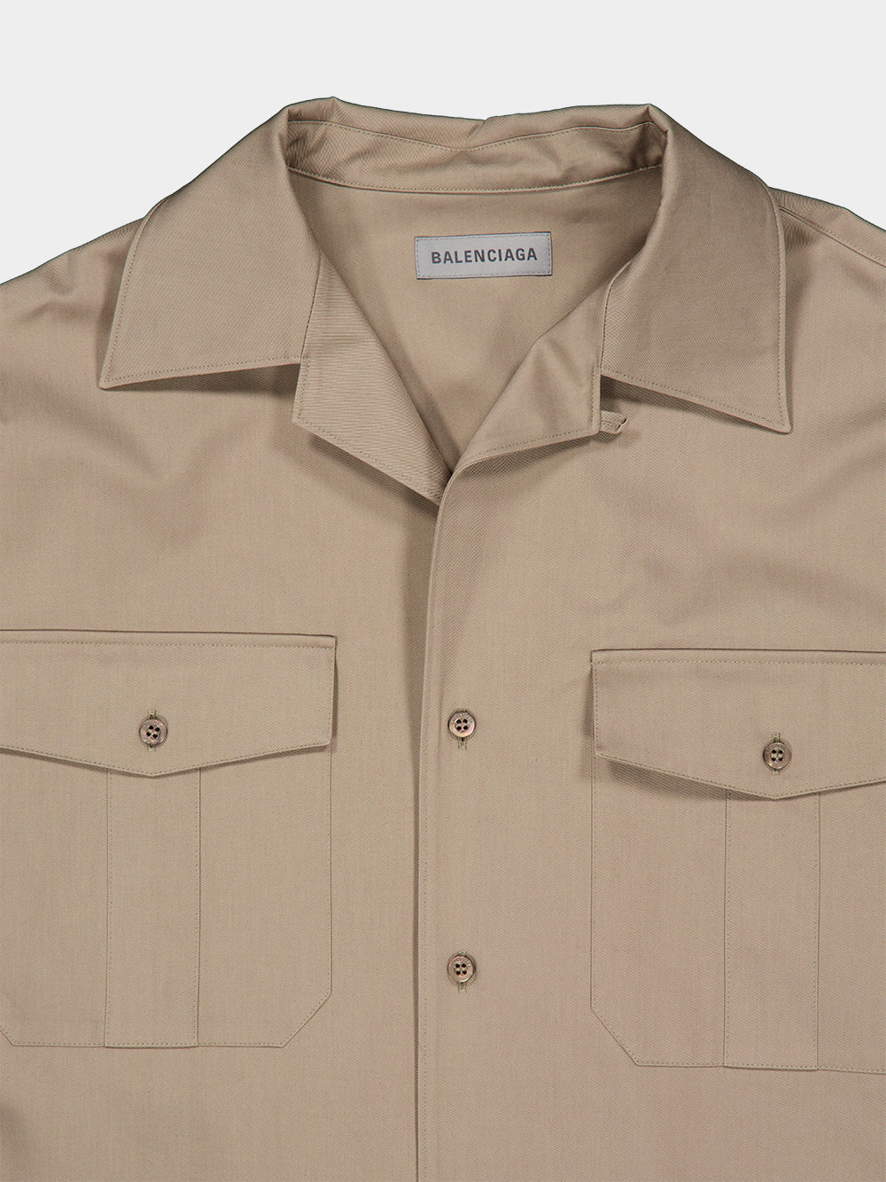 Beige Hybrid Bowling Cotton Shirt - Image 3