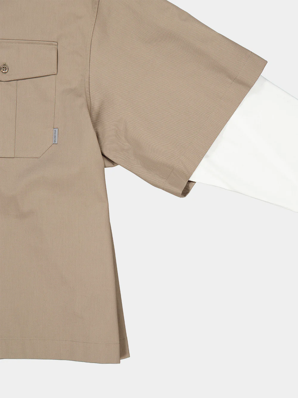 Beige Hybrid Bowling Cotton Shirt - Image 4