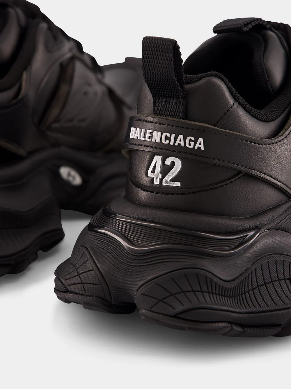 Black Cargo Leather Sneakers - Image 6