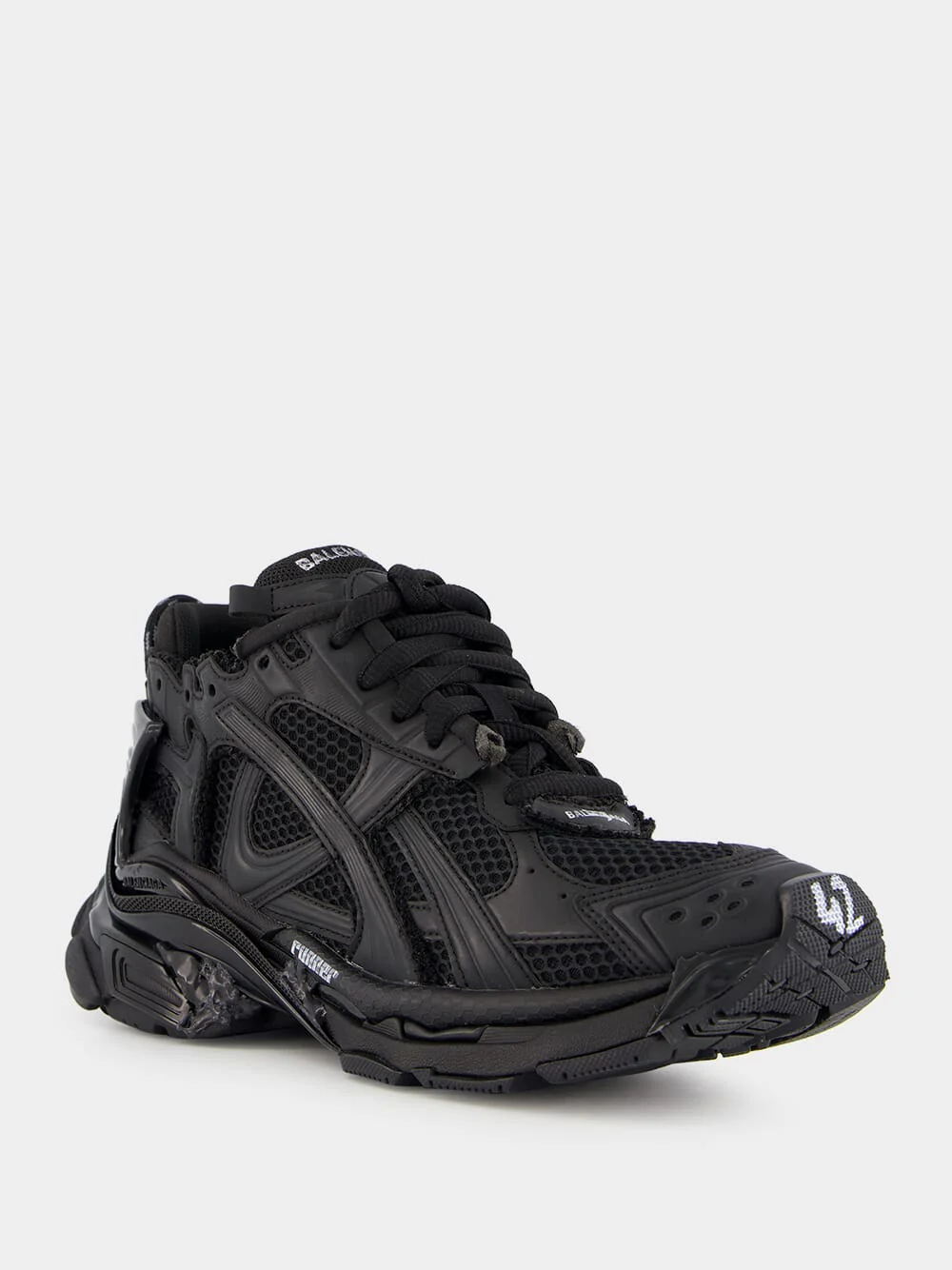 Black Runner Lace-Up Sneakers - Image 2
