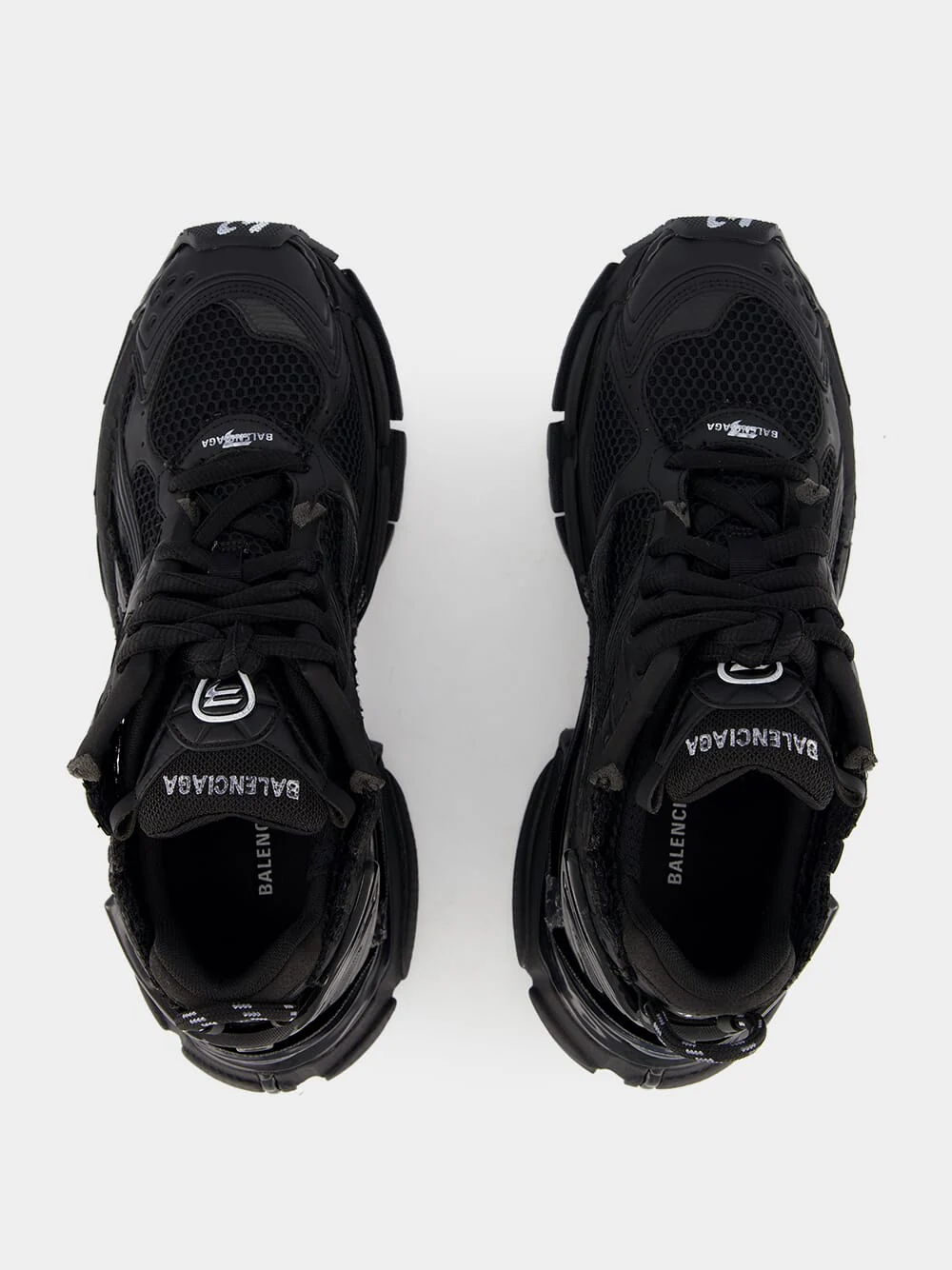 Black Runner Lace-Up Sneakers - Image 4