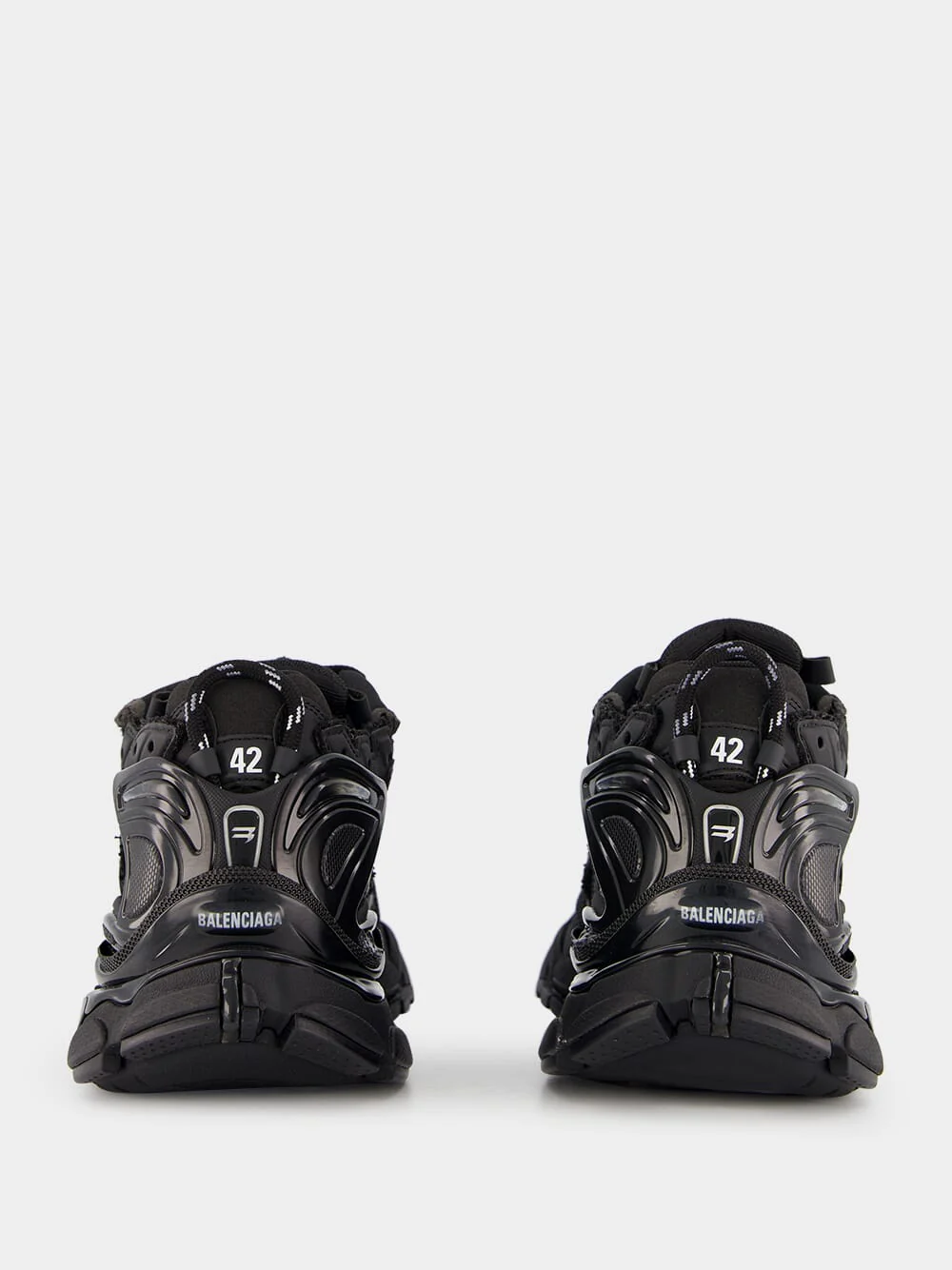 Black Runner Lace-Up Sneakers - Image 5
