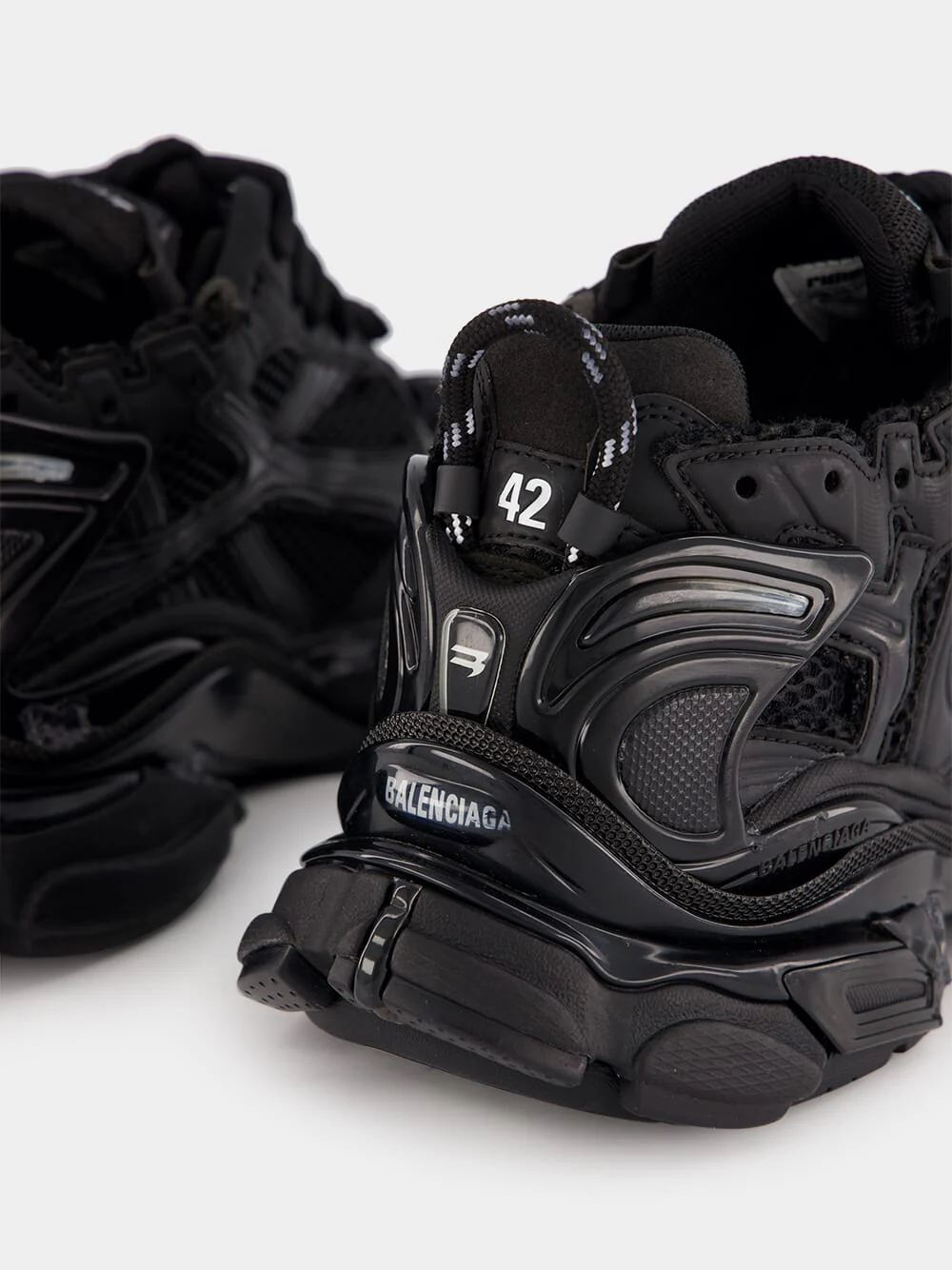 Black Runner Lace-Up Sneakers - Image 6