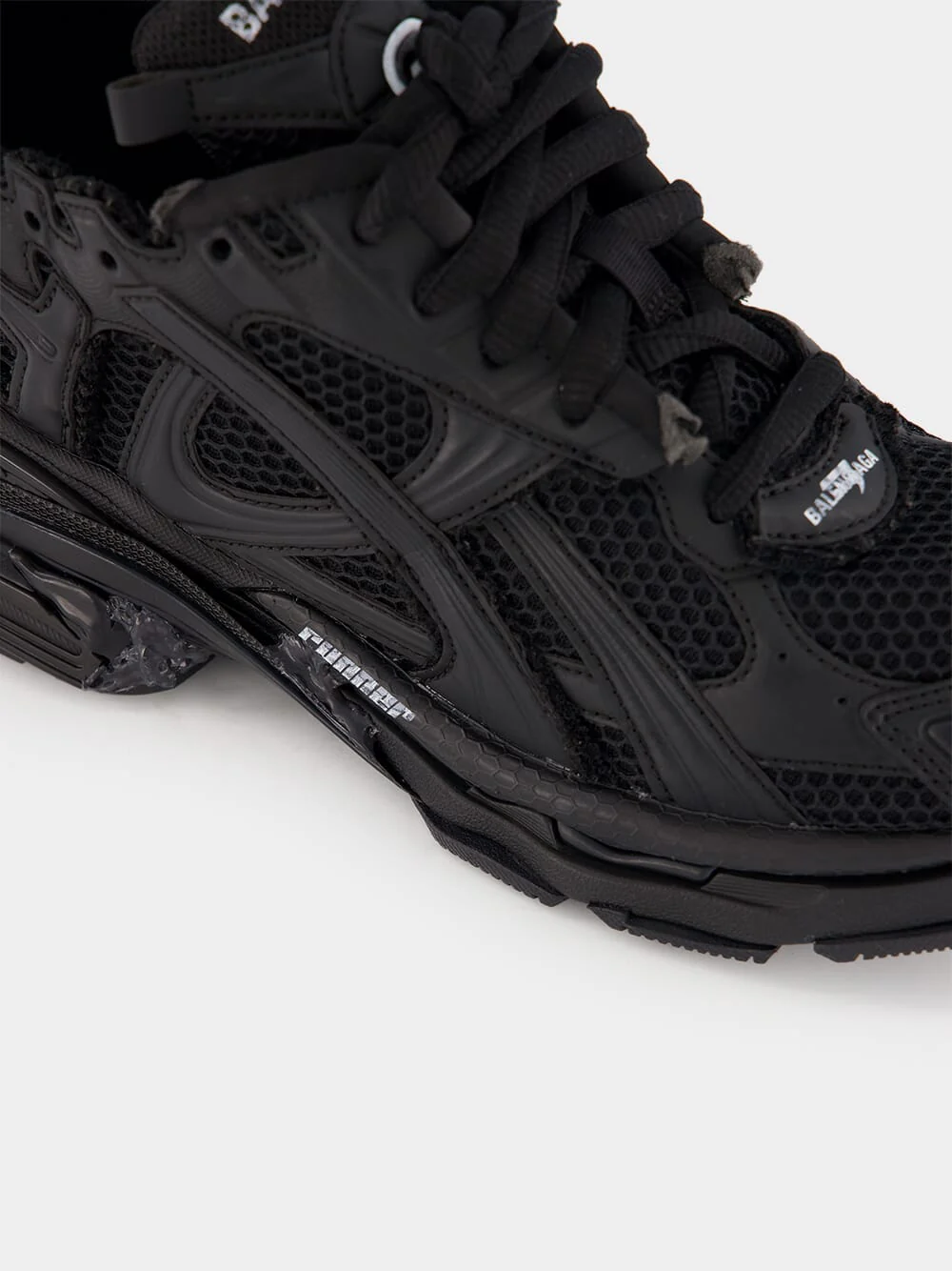 Black Runner Lace-Up Sneakers - Image 7