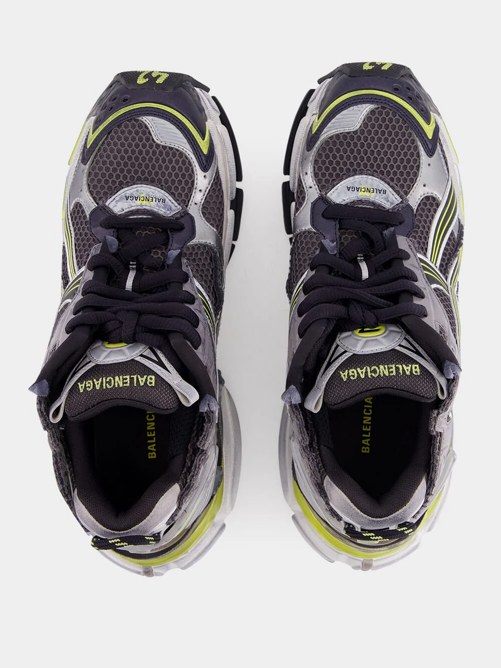 Grey and Yellow Runner Sneaker - Image 4