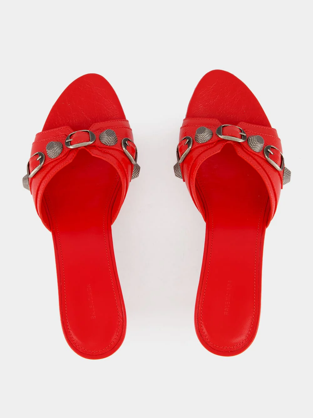 Red Cagole Arena Leather Mules - Image 4